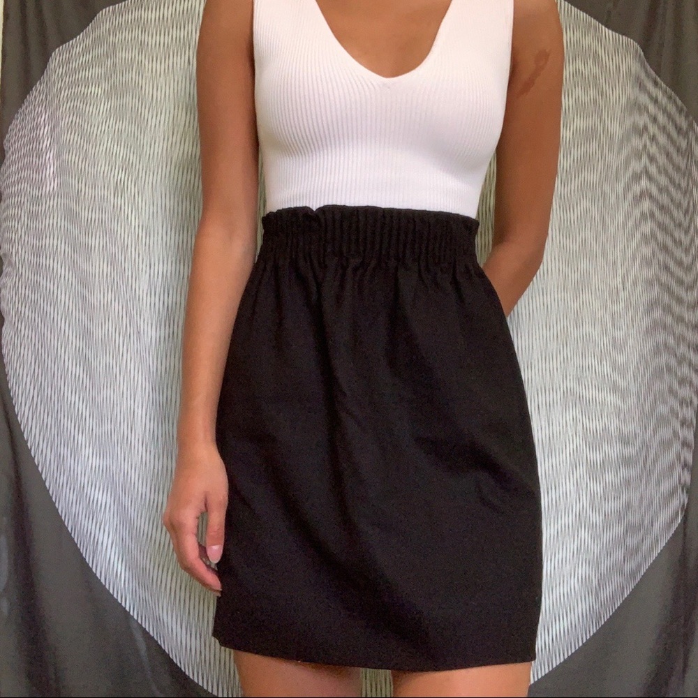 J. Crew wool-blend Black sidewalk skirt